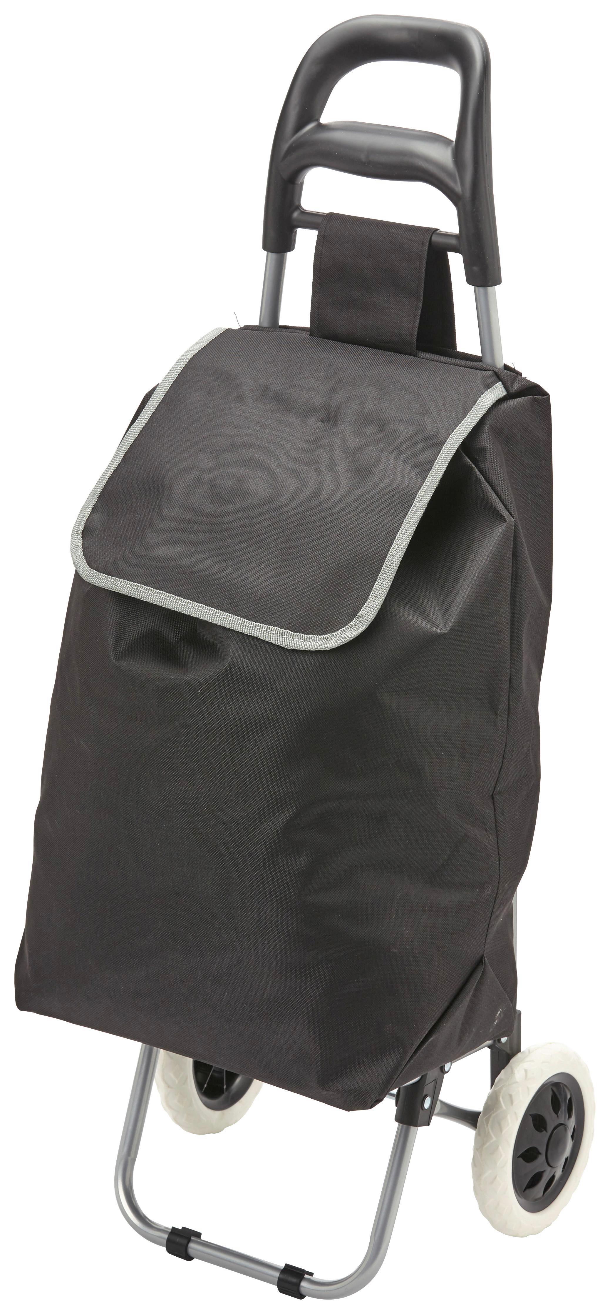 Bevásárlókocsi Julius - Piros/Szürke, konvencionális, Műanyag/Fém (97/35/28cm) - Ombra