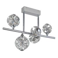 LED-Deckenleuchte Virina Klar Chromfarben L: 61 cm - Klar/Chromfarben, KONVENTIONELL, Glas/Metall (61/30/46cm) - Globo