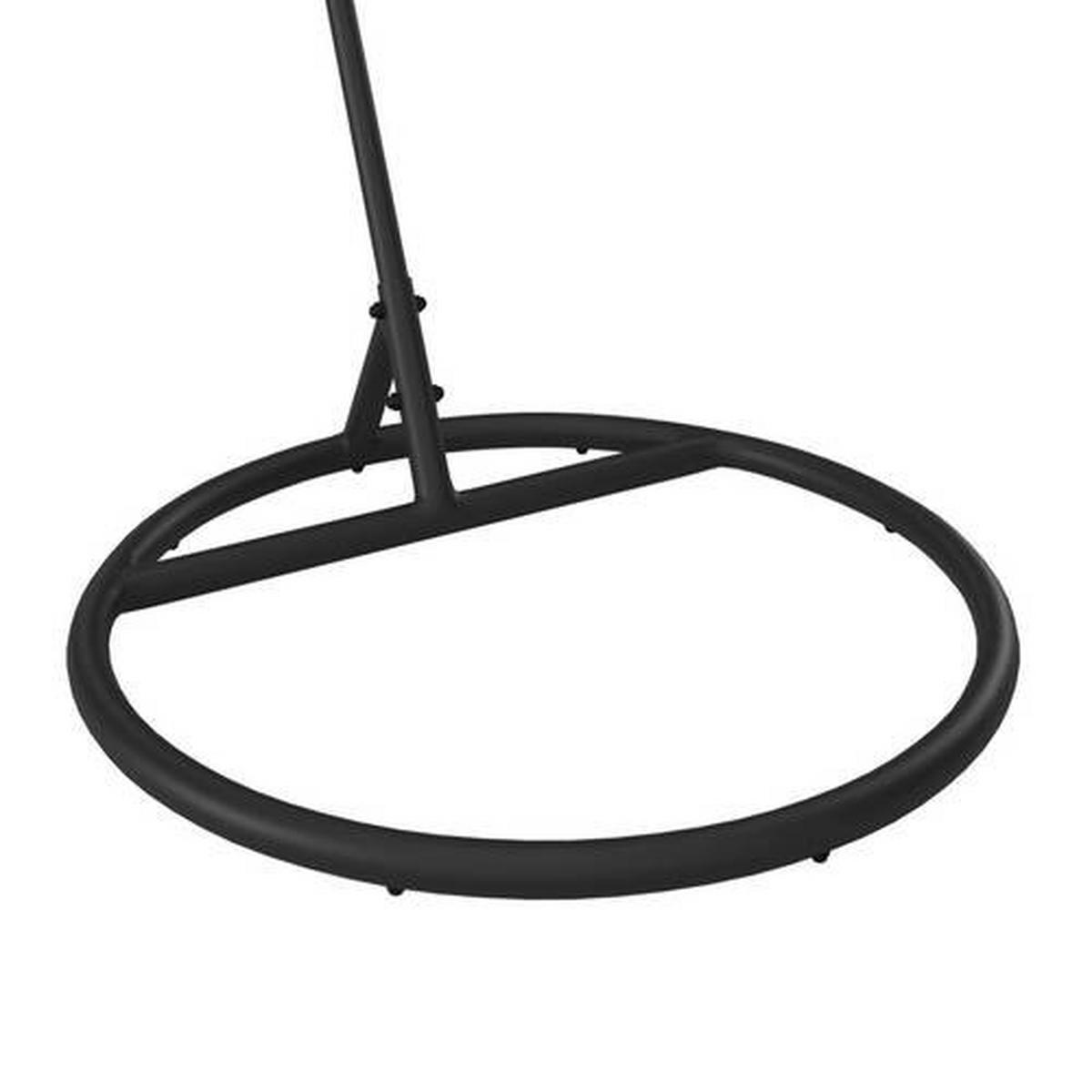 ZÁVESNÉ KRESLO NANCY - krémová/tmavosivá, Modern, kov/textil (105/196/120cm) - Bessagi Garden