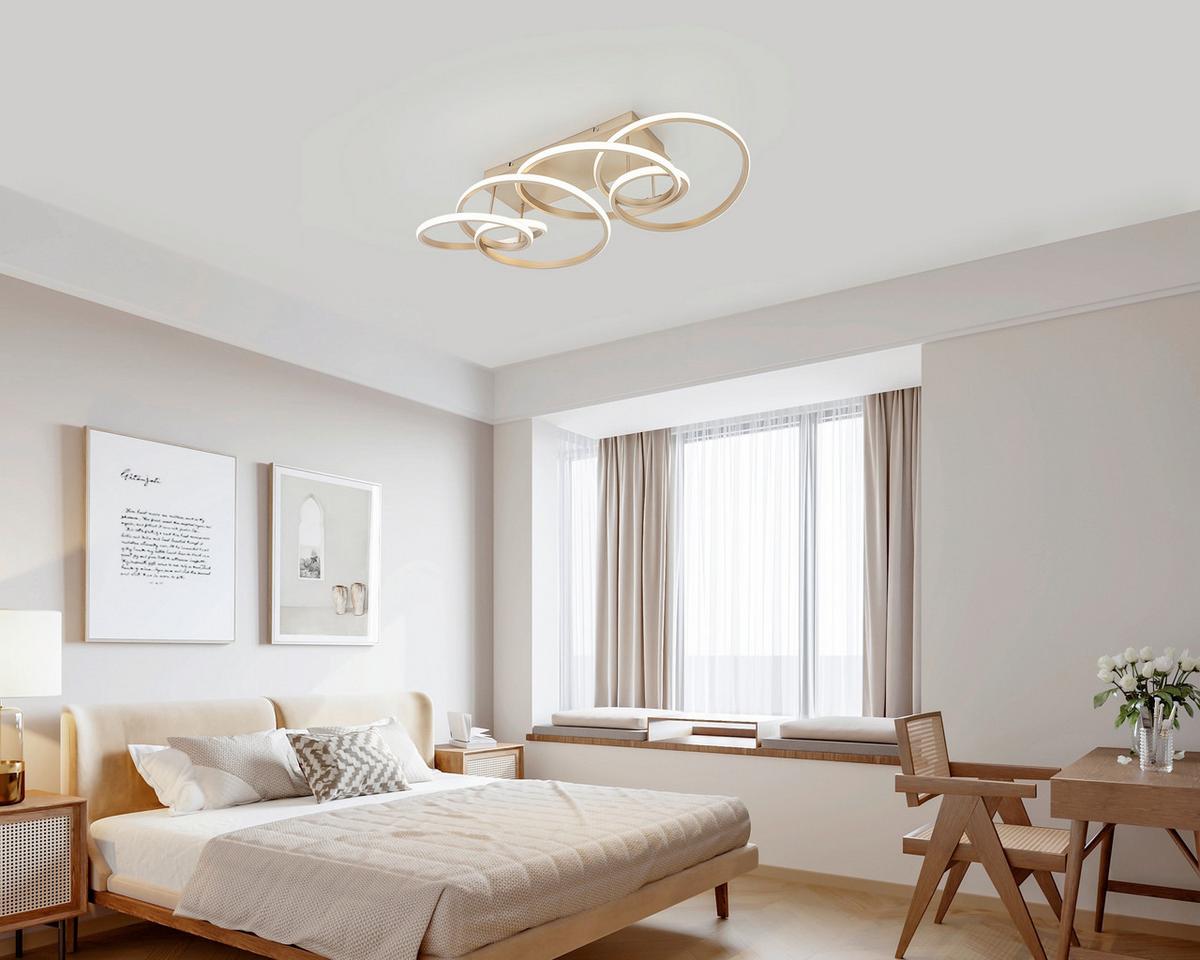 STROPNÉ LED SVIETIDLO JULI - cappuccino, Modern, kov/plast (70/40/25cm) - Premium Living
