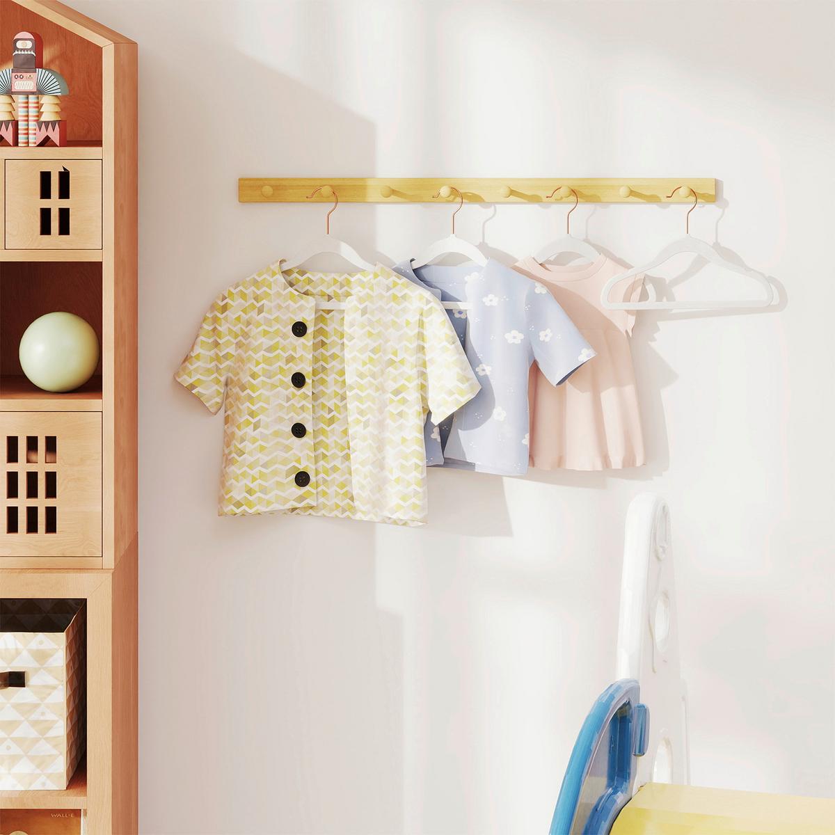 Kinderkleiderbügelset Kid´s Velvet Hangers Weiß B: 30 cm - Weiß, Basics, Kunststoff/Metall (30cm)