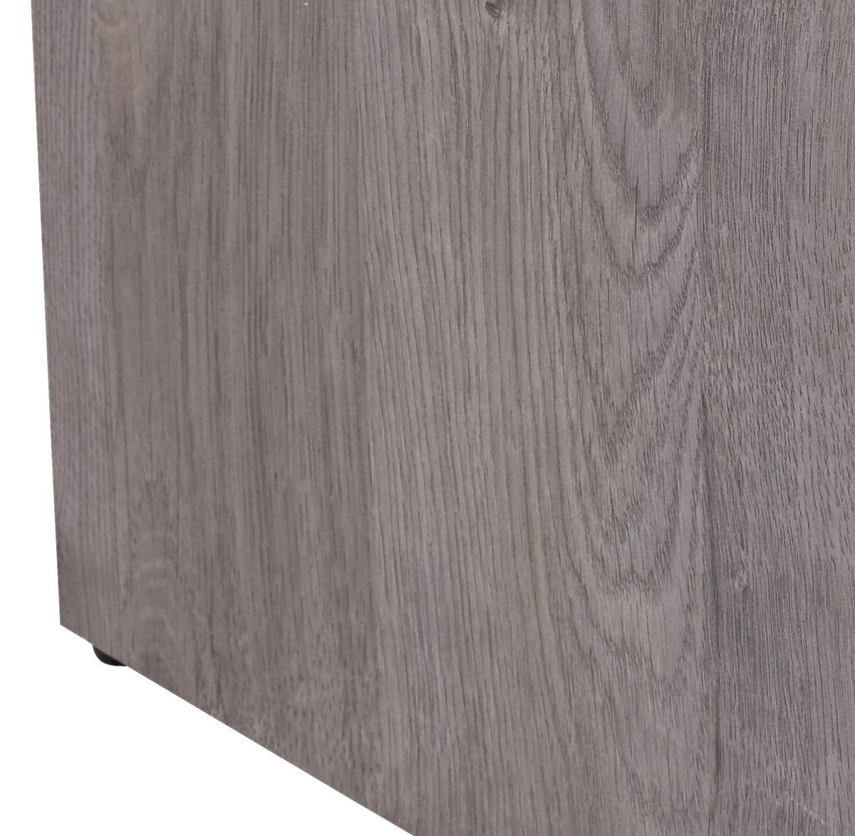 Beistelltisch 2 Ablagefächer Luca Ribbeck Eiche Dekor - Grau, MODERN, Holzwerkstoff (40/40/37cm)