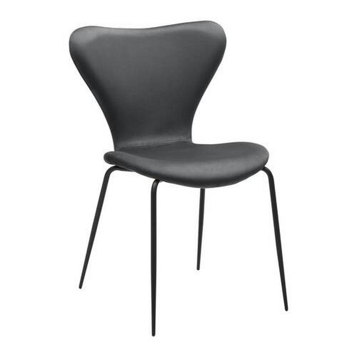 Jídelní židle ALICIA tmavě šedá - černá/tmavě šedá, Moderní, kov/dřevo (53/82,5/53cm) - Bessagi Home