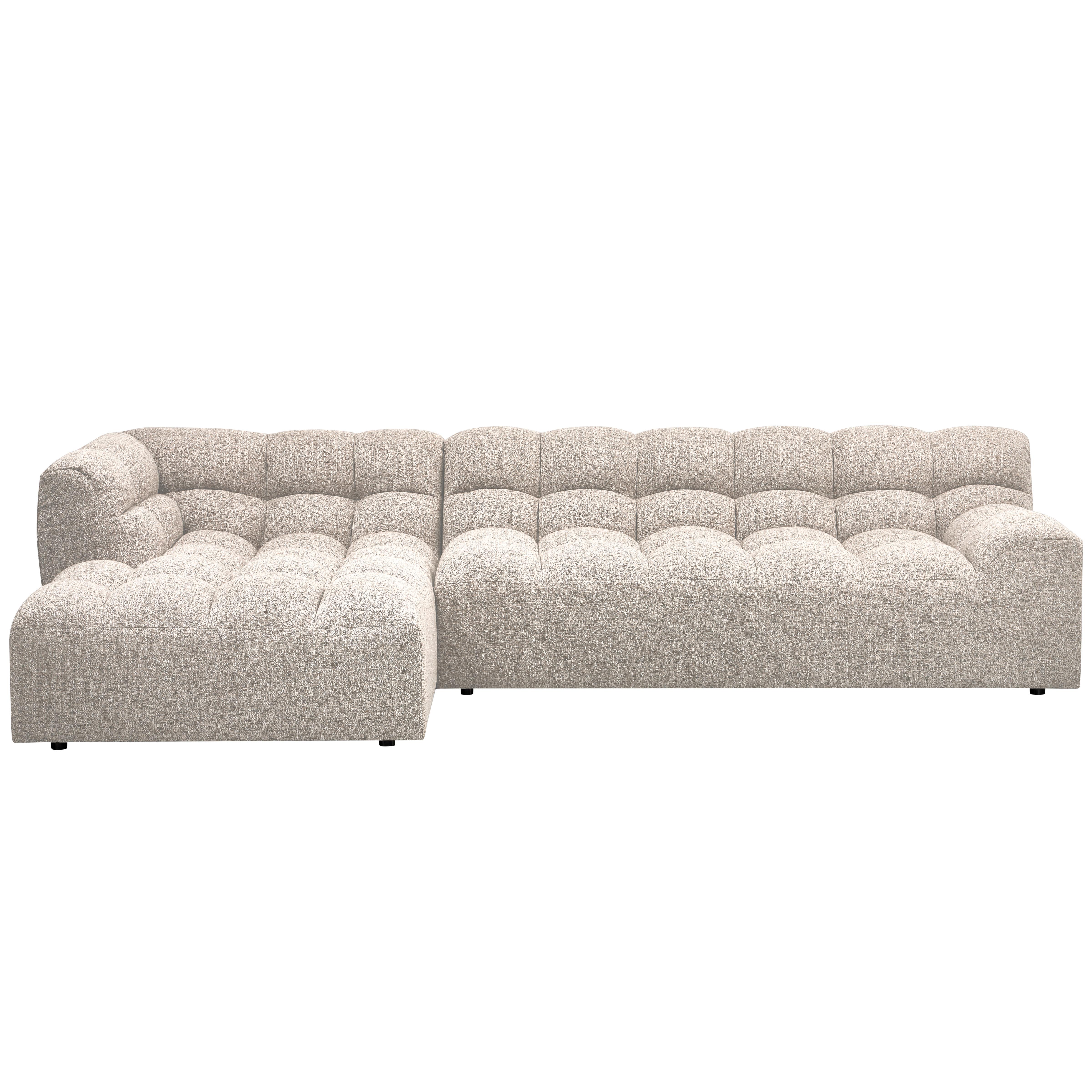Ecksofa Allure Naturfarben S: 165x324cm - Schwarz/Naturfarben, Design, Textil (165/324cm) - Livetastic