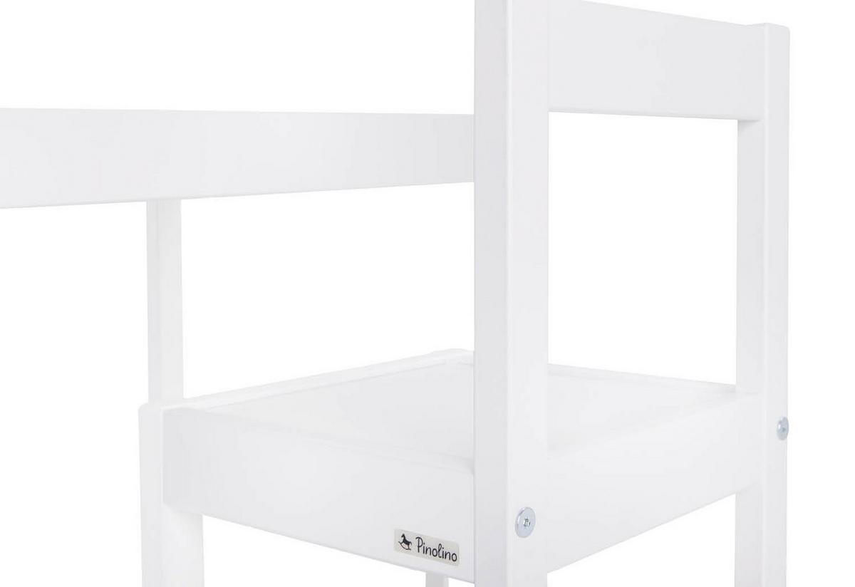 Kindersitzgruppe Holz Weiß, 3-Teilig - Weiß, Basics, Holz (61/48/51cm) - Pinolino