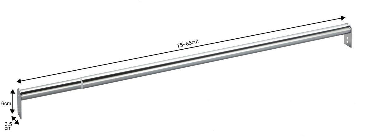 Ruhaakasztó Rúd Multi 75 - krómszínű, Trend, fém (85/6/4cm)