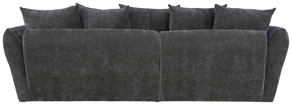 Univerzálna sedačka CAMMELLIO, grafitová ženilka, 7 vankúšov - čierna/grafitová, Modern, textil (296/75-95/189cm) - Mömax