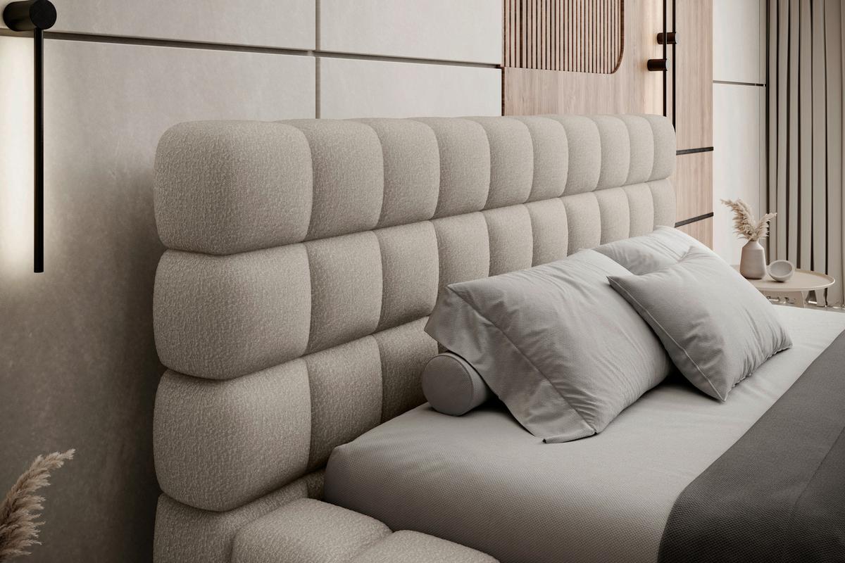 Polsterbett Dizzle Taupe Lf: 180x200 cm - Taupe/Schwarz, MODERN, Holz/Textil (180/200cm) - MID.YOU