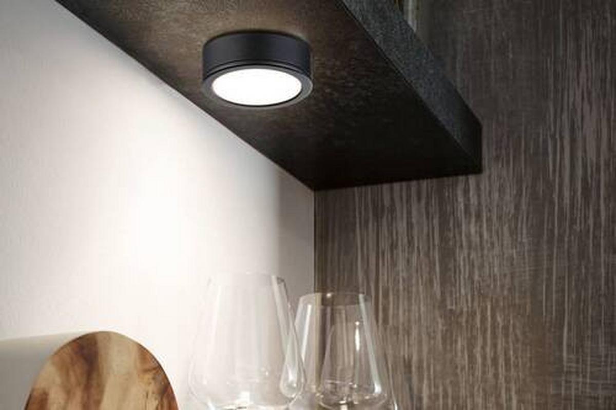 Unterbauleuchte 3x Led 3 W Kunststoff Schwarz Flach - Schwarz, Basics, Kunststoff (6,5/1,7cm) - Paulmann