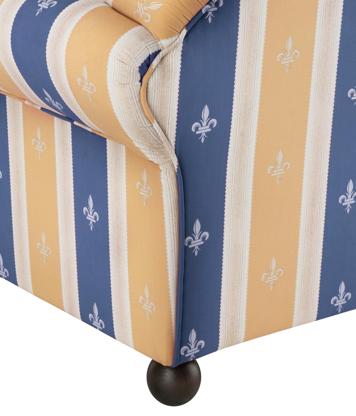 Ottomane Torello Blau B: 190 cm - Wengefarben/Blau, KONVENTIONELL, Textil (86/84/190cm) - Livetastic