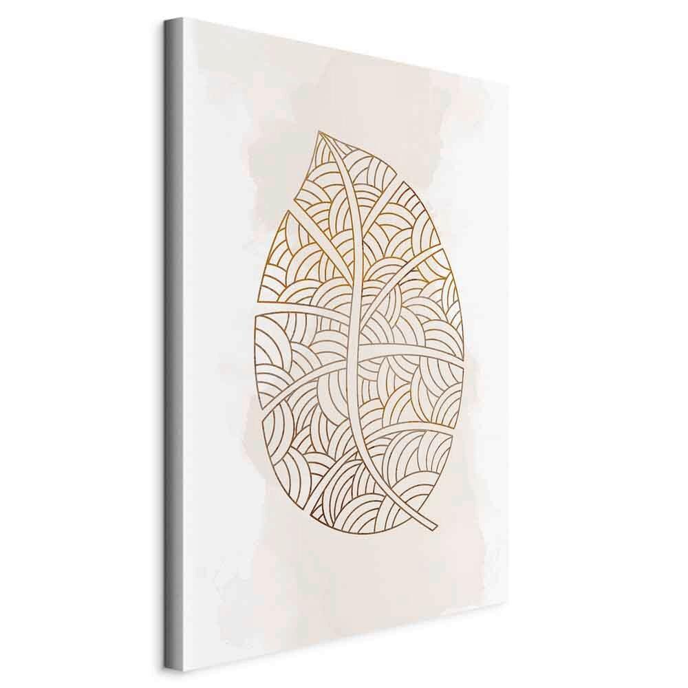 Leinwandbild Goldfarben Beige B: 40 cm - Beige/Goldfarben, Basics, Holzwerkstoff/Textil (40/60/1,2cm) - artgeist