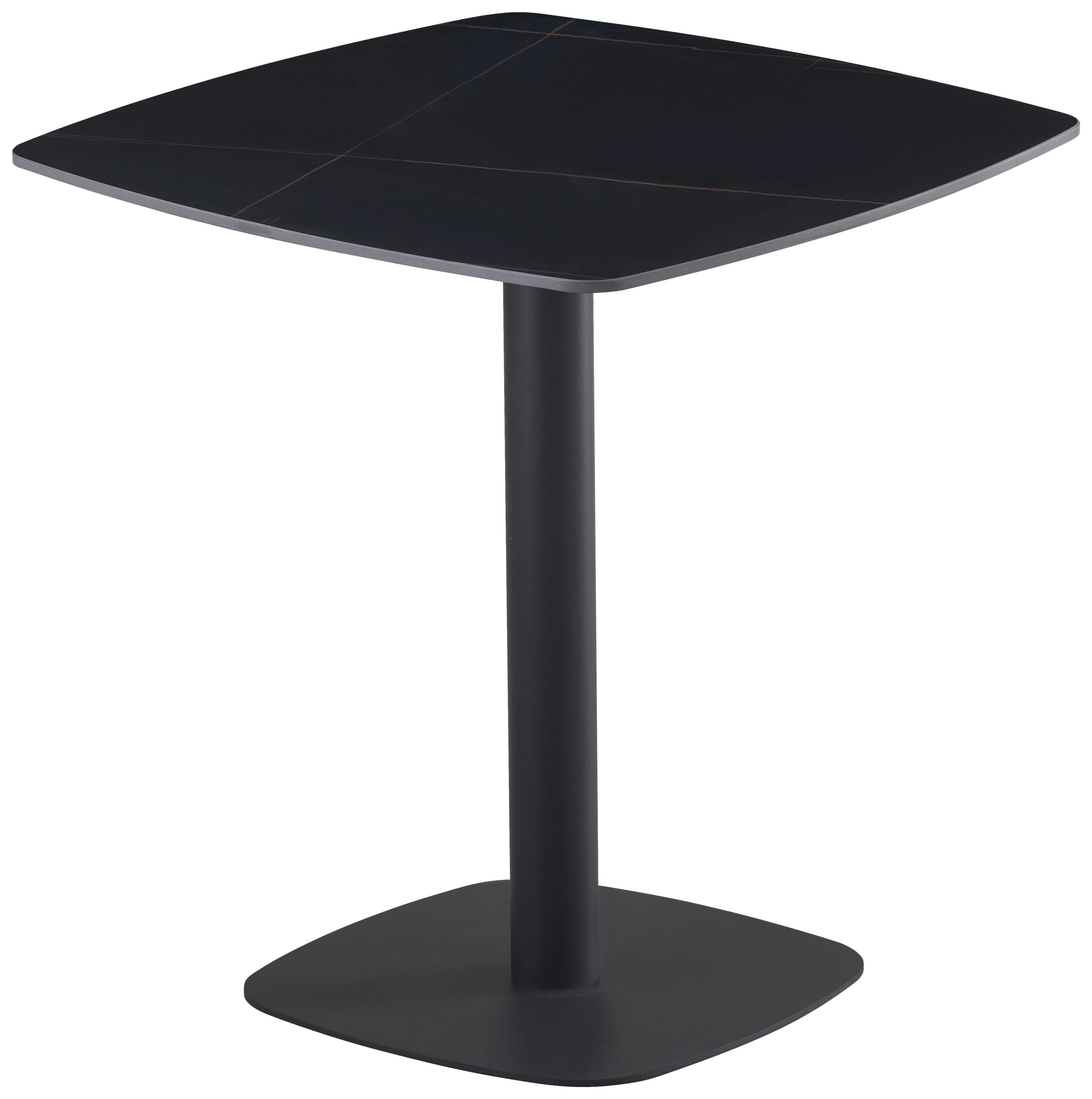 BISTRO STÔL SAM - čierna, Design, kov/keramika (70/70/75cm) - Mömax