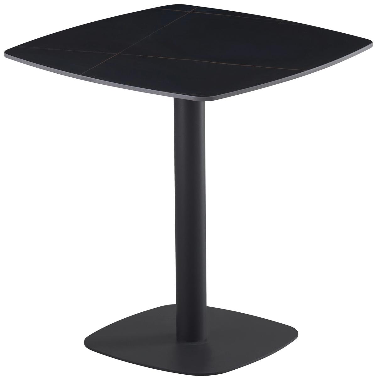 BISTRO STÔL SAM - čierna, Design, kov/keramika (70/70/75cm) - Mömax