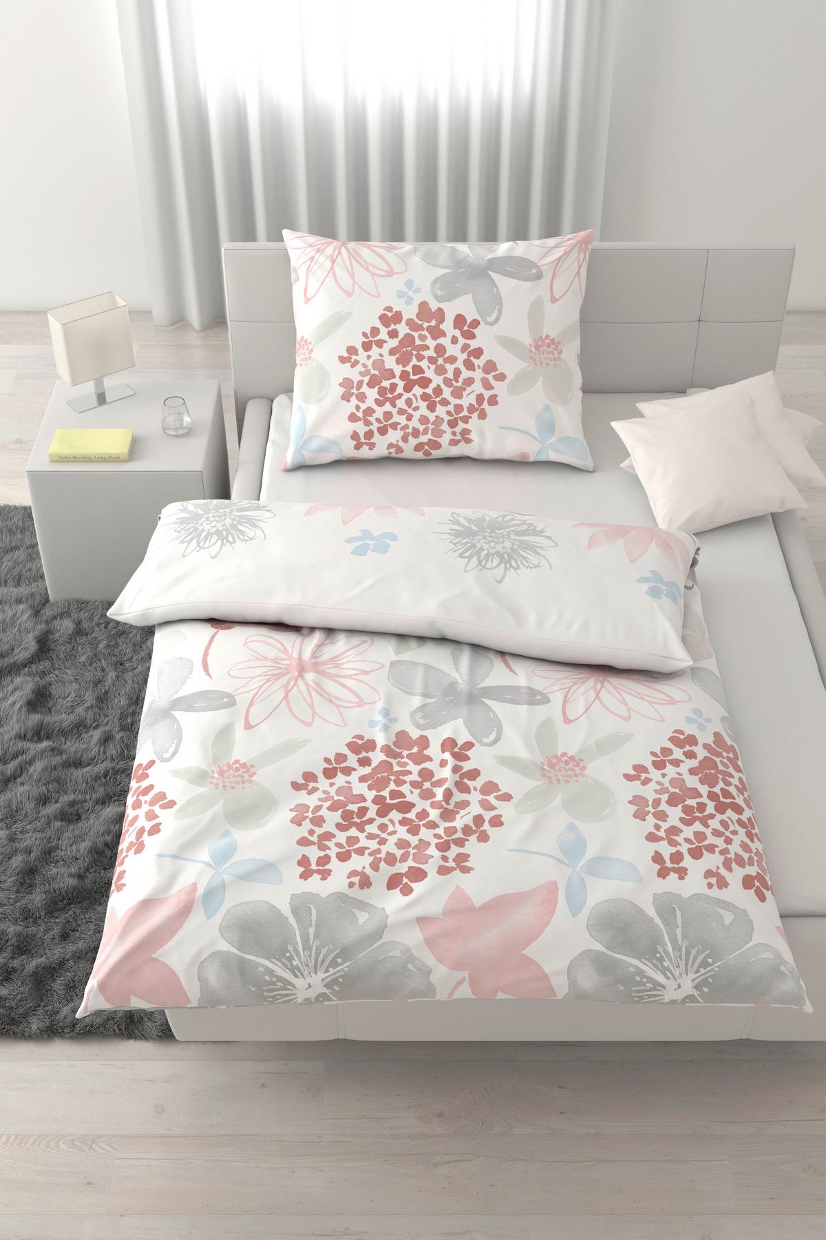 POVLEČENÍ GUNDI - šedá/bílá, Konvenční, textil (140/200cm) - Mömax