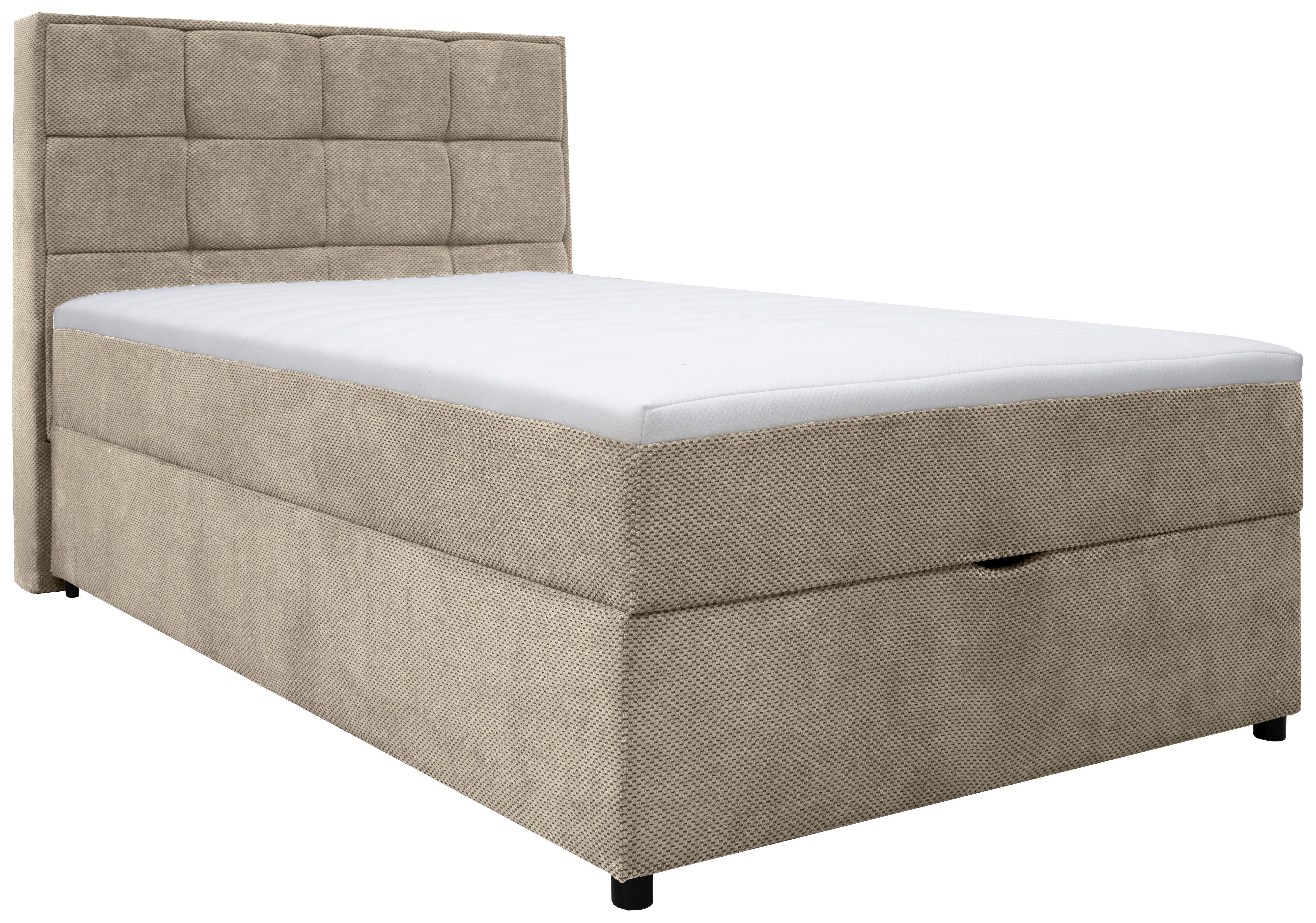 Boxbett mit Bettkasten Catania 140x200 cm Creme - Creme, MODERN, Holz/Holzwerkstoff (140/200cm) - MID.YOU