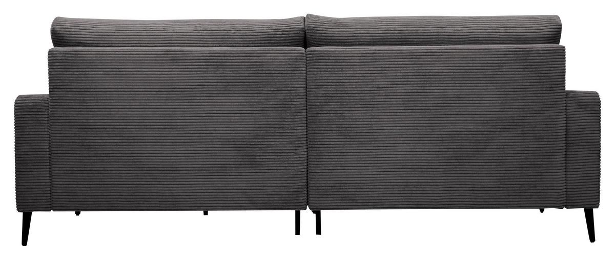 Univerzálna sedačka CORA, tmavosivý menčester - čierna/sivá, Modern, kov/drevo (223/86/161cm) - Mömax