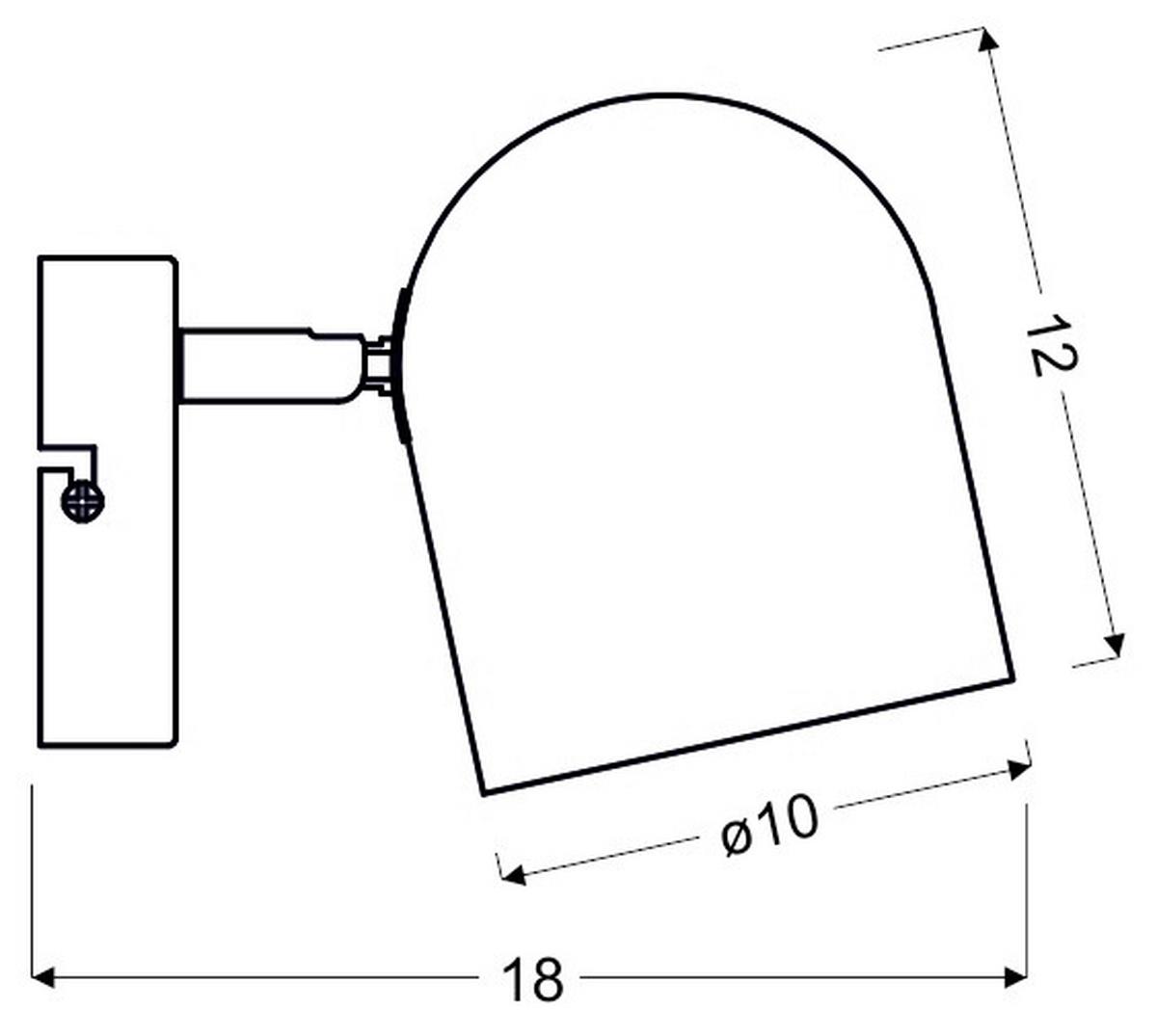 Wandstrahler 91-63243 - Weiß, Design, Metall (10/12/18cm)