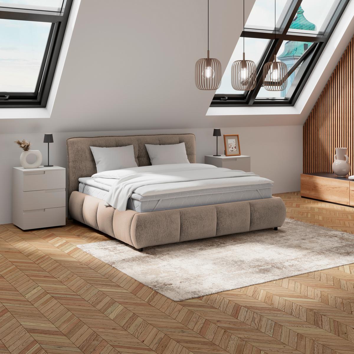 Polsterbett Limo Braun 160x200 cm - Schwarz/Braun, KONVENTIONELL, Holz/Holzwerkstoff (160/200cm) - James Wood