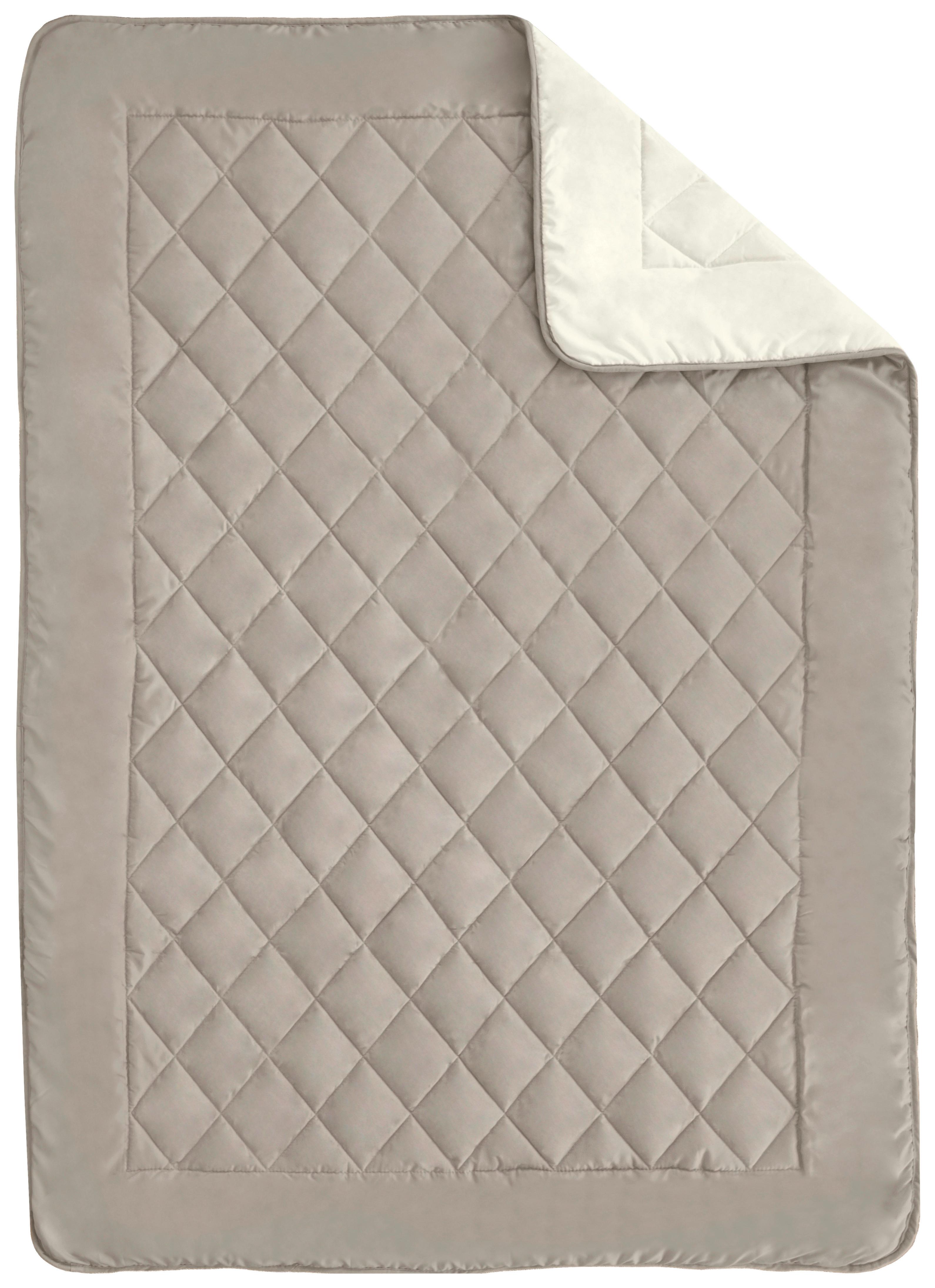 Steppdecke Annika Leicht 140x200 Cm - Silberfarben/Weiß, MODERN, Textil (140/200cm) - Luca Bessoni