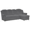 Ecksofa Boston Dunkelgrau Chenille - Dunkelgrau/Schwarz, KONVENTIONELL, Textil (262/165cm) - Livetastic