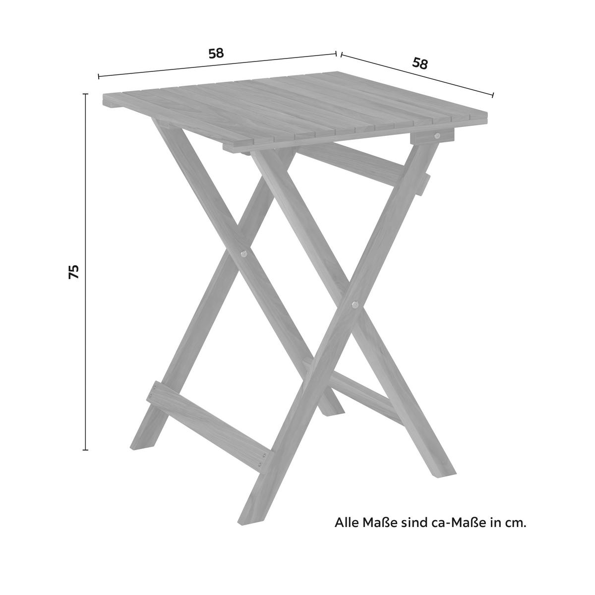SADA NA BALKON NURI - barvy akácie, Natur, dřevo - Mömax