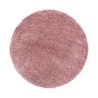 Hochflor Teppich Rosa Fluffy Rund Ø 80 cm - Rosa, Basics, Textil (80cm)