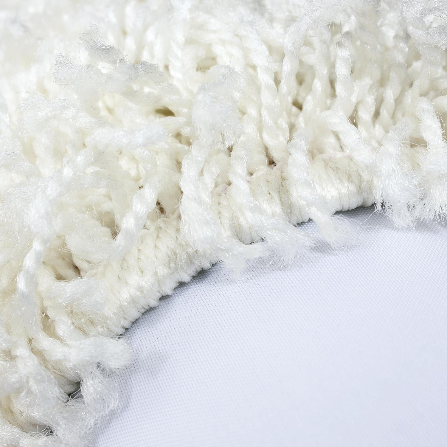 Hochflor Teppich Creme Dream Rund Ø 80 cm - Creme, KONVENTIONELL, Textil (80cm)