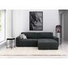 Ecksofa Chance Graphitfarben S: 165x164 cm - Schwarz/Graphitfarben, MODERN, Textil (265/164cm) - Trendmanufaktur