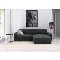 Ecksofa Chance Graphitfarben S: 165x164 cm - Schwarz/Graphitfarben, MODERN, Textil (265/164cm) - Trendmanufaktur