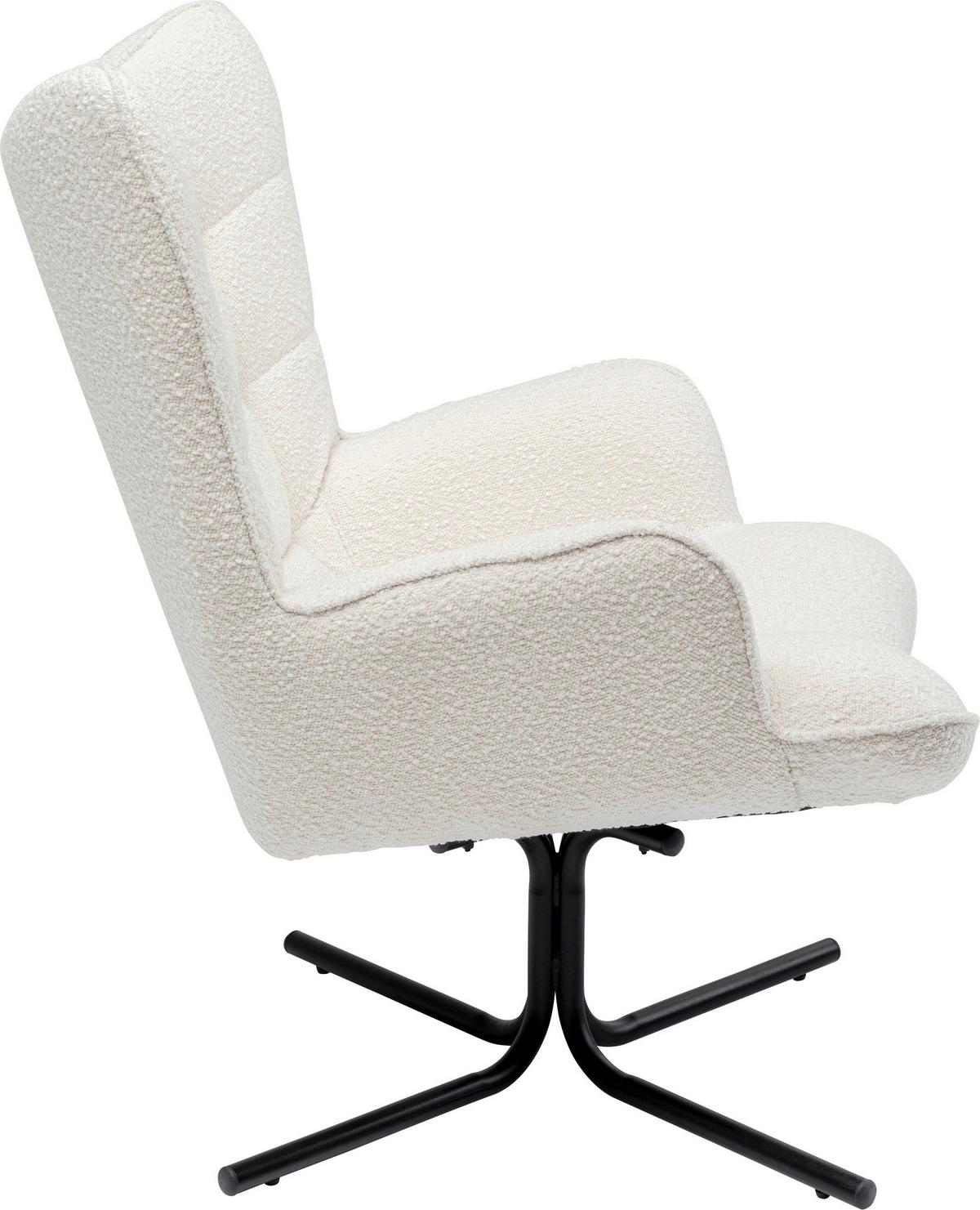 Sessel Oscar Beige B: 82 Cm - Beige/Schwarz, Design, Textil (82/95/73cm) - Kare-Design