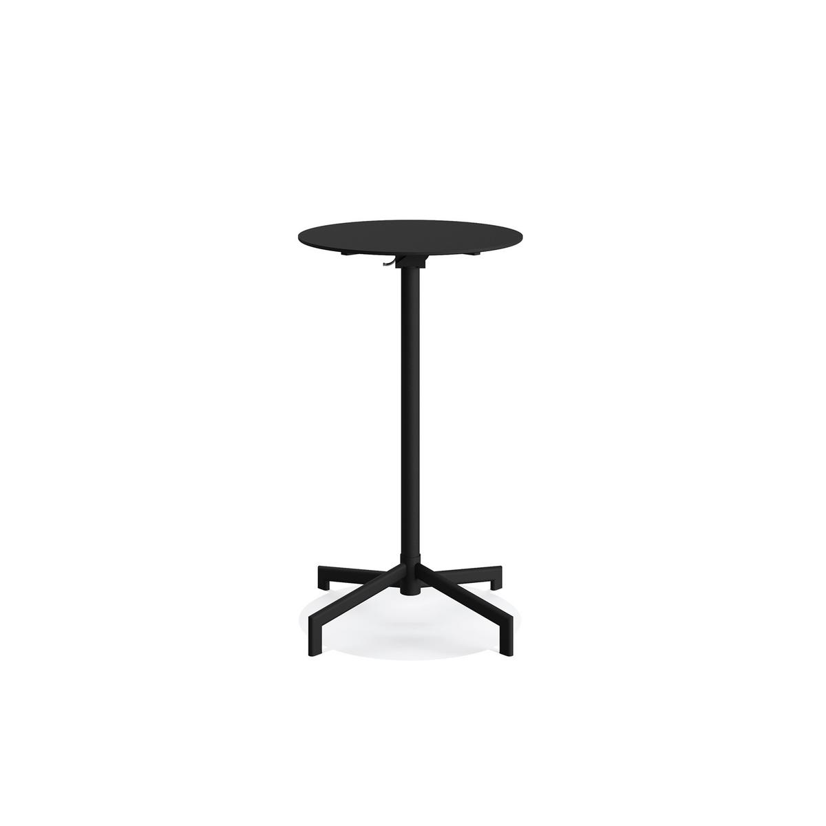 Garten-Bartisch Versa – Terrassen-/Stehtisch - Schwarz, Basics, Metall (60/74/102/60cm)