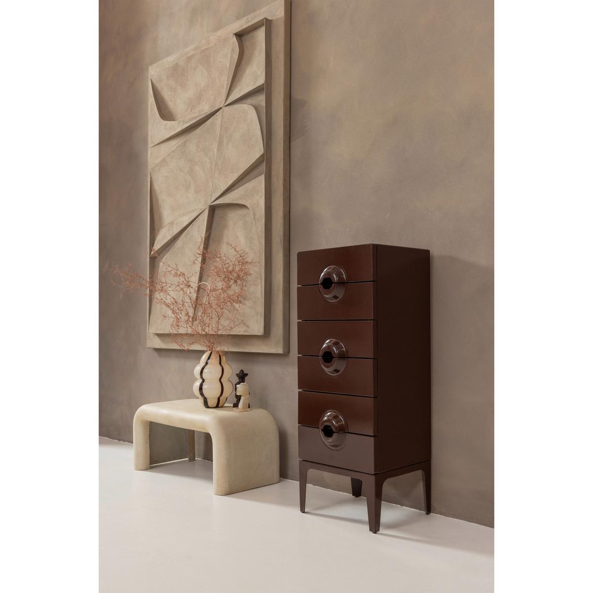 Kommode Merge Braun, Rot B: 44cm - Rot/Braun, Design, Holz (44/120/45cm) - Livetastic