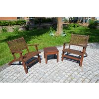 Balkonmöbel Set Sonora Eukalyptusholz - Dunkelbraun, Basics, Holz (40/40/35cm) - Gardenson