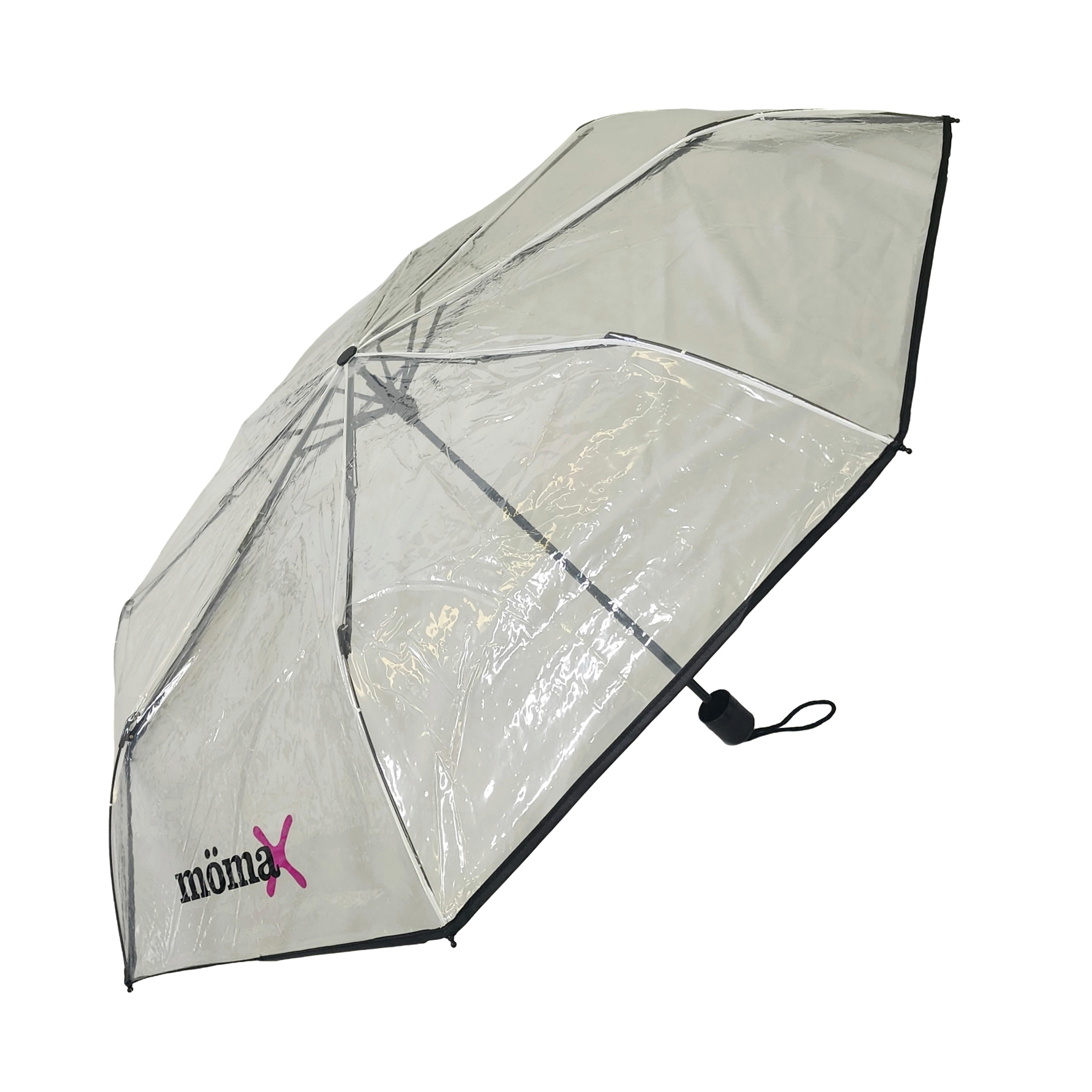 Dáždnik LIVIA - S -EXT- - priehľadné/čierna, Modern, kov/plast (98cm) - Mömax