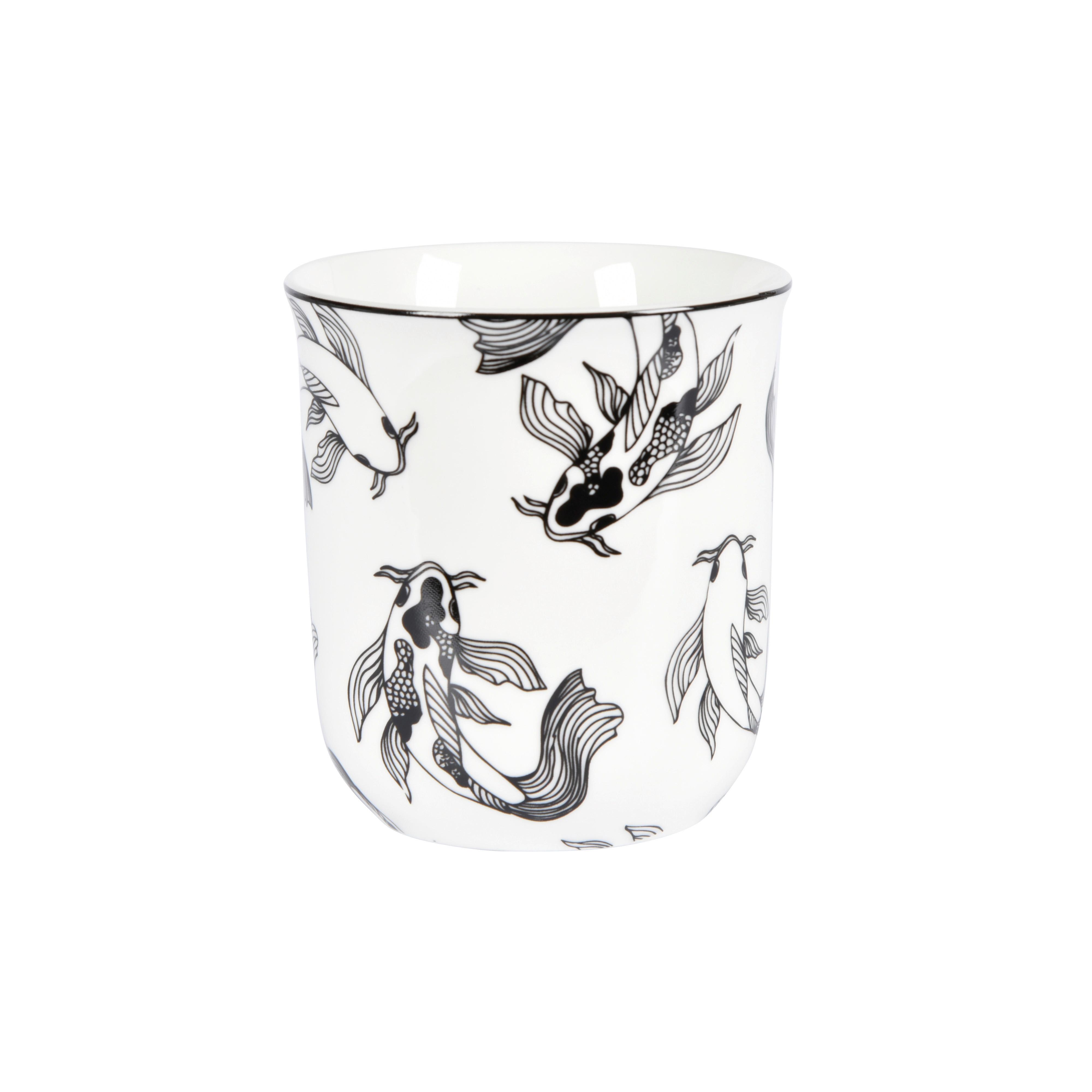 Hrnek na kávu Shiva, 240ml - bílá/černá, Lifestyle, keramika (8,4/9,2cm) - Mömax