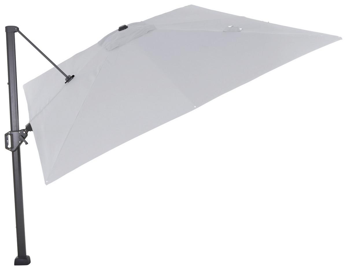 Ampelschirm Sunset N+ BxHxT 350x 252x260 cm Anthrazit/Grau - Anthrazit/Grau, KONVENTIONELL, Textil/Metall (350/260cm) - Siena Garden