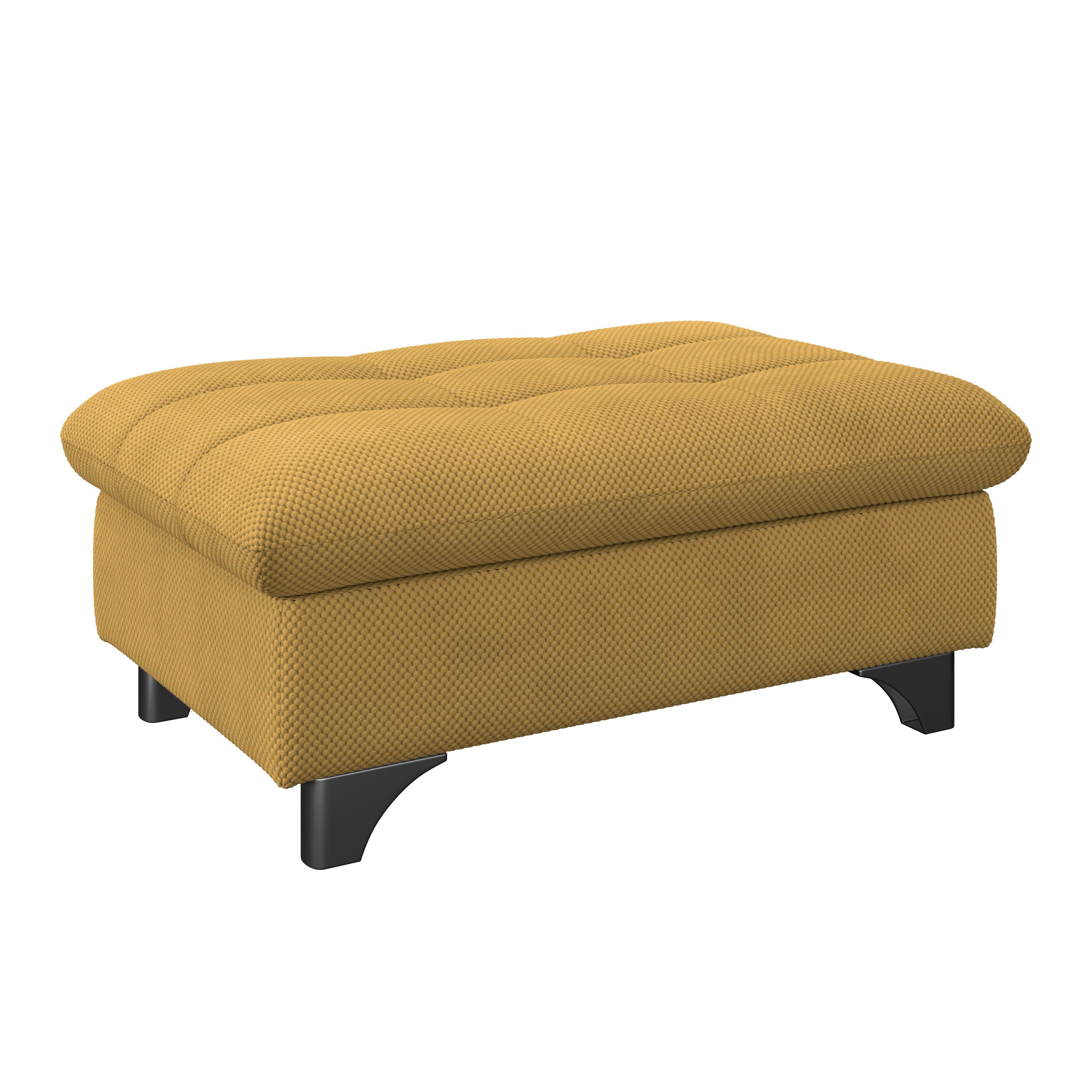 Hocker Gemini Senfgelb, B: 108cm - Chromfarben/Senfgelb, KONVENTIONELL, Textil (108/46/108cm)