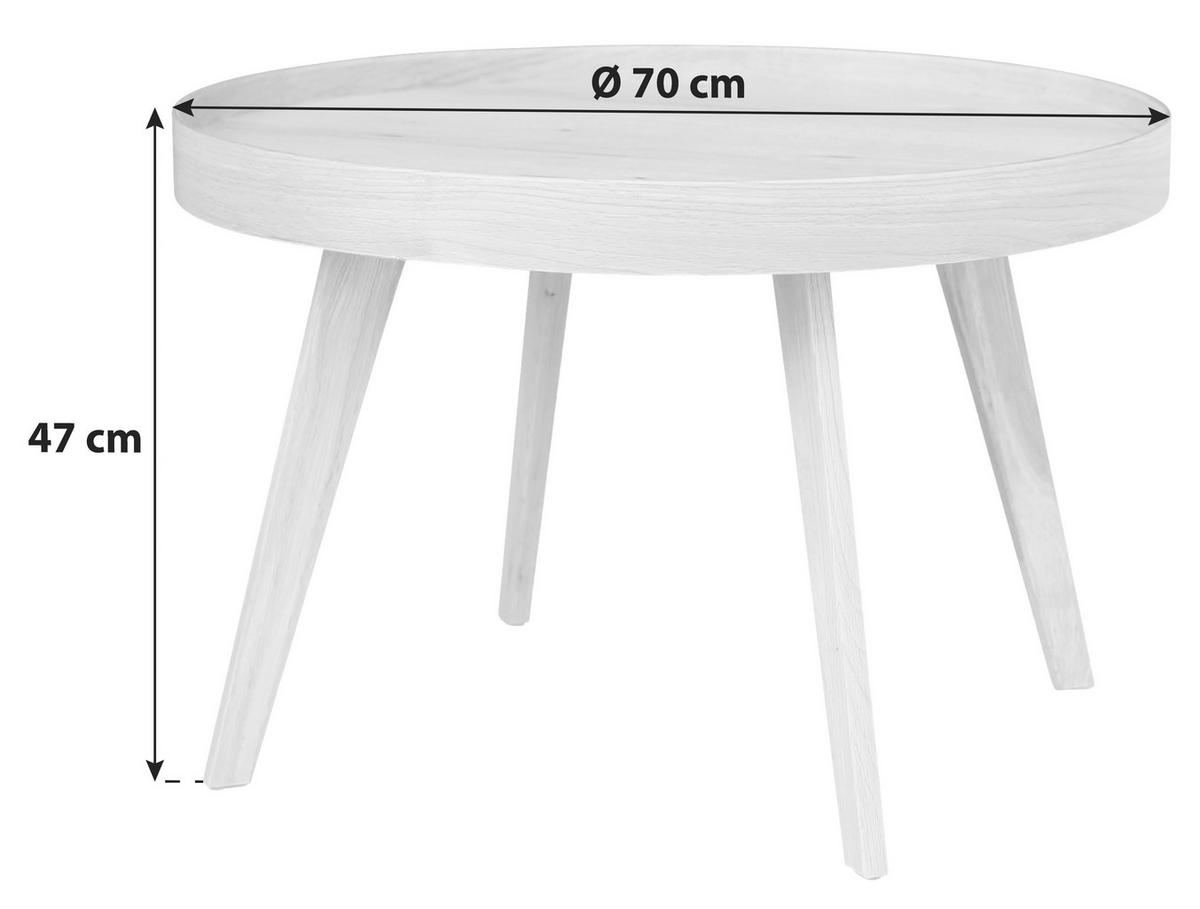 KONFERENČNÍ STOLEK WOOD 2 - přírodní barvy, Moderní, dřevo/kompozitní dřevo (70/47cm)