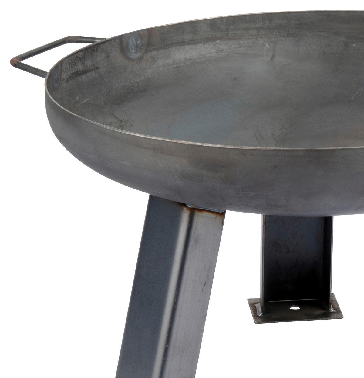 Feuerschale Ø 80 Cm Relax Mit Tragegriff - Silberfarben, MODERN, Metall (80/30cm) - Homezone