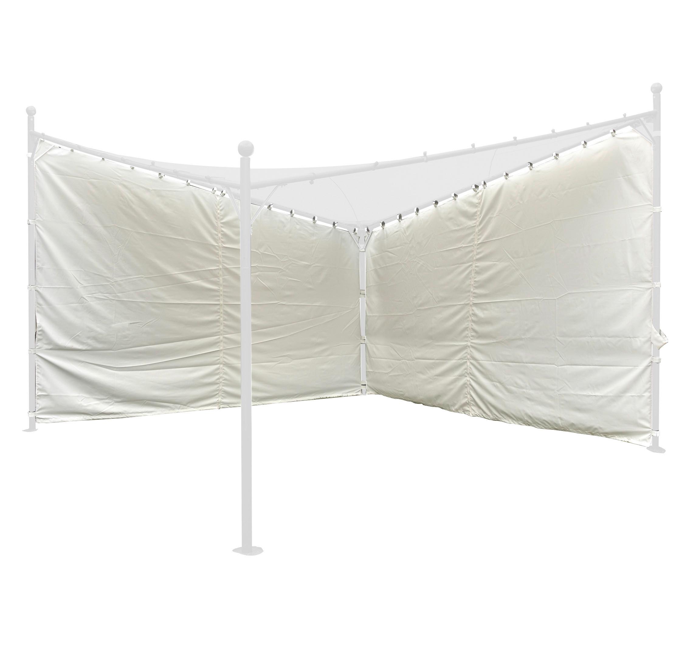 Seitenteile Berlino 400x256cm 2er-Set - Weiß, KONVENTIONELL, Textil (400/256cm) - Siena Garden