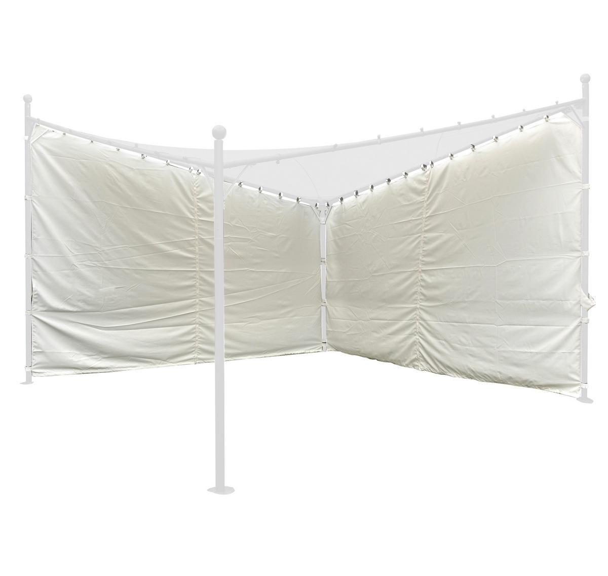 Seitenteile Berlino 400x256cm 2er-Set - Weiß, KONVENTIONELL, Textil (400/256cm) - Siena Garden