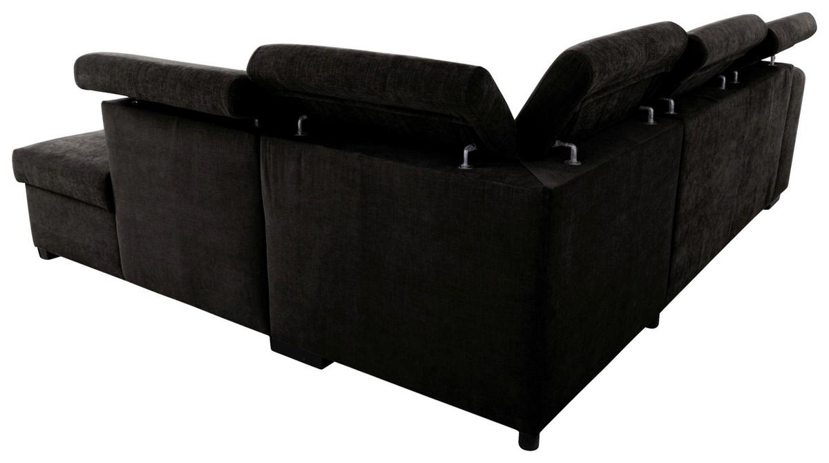 Ecksofa Sirius L schwarz, 267x218cm - Eichefarben/Schwarz, KONVENTIONELL, Holz/Holzwerkstoff (267/218cm)
