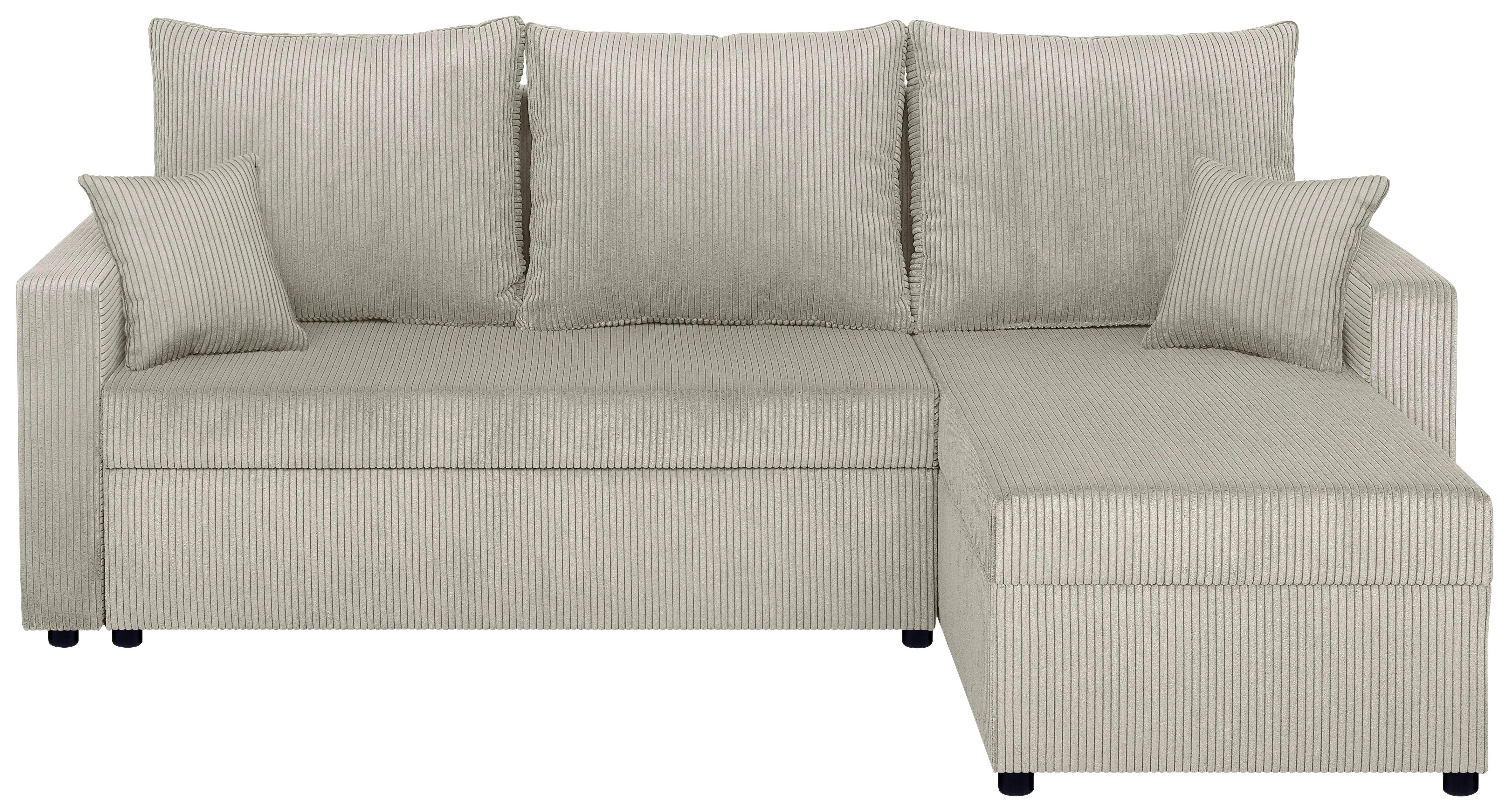 Rohová sedačka STAR, krémový manšestr - černá/krémová, Design, kompozitní dřevo/textil (228/147cm) - P & B