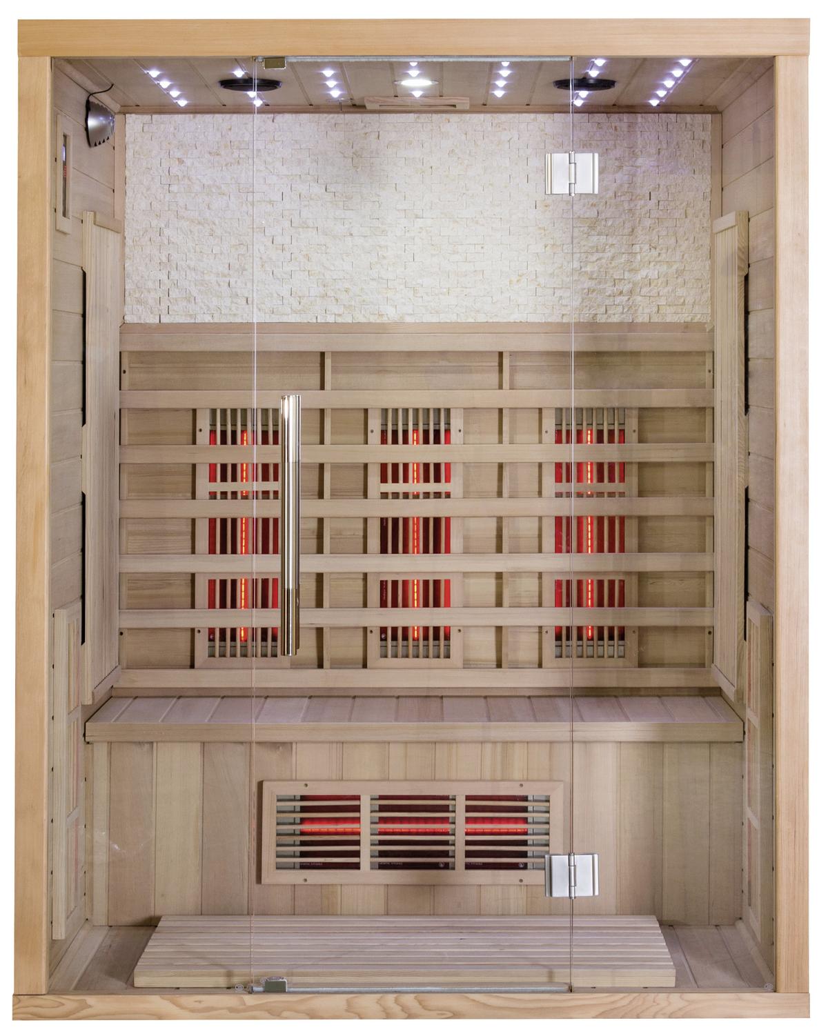 Infrarotkabine 3 Personen 153x200x110 Cm Malmö - Naturfarben, MODERN, Holz (153/200/110cm)