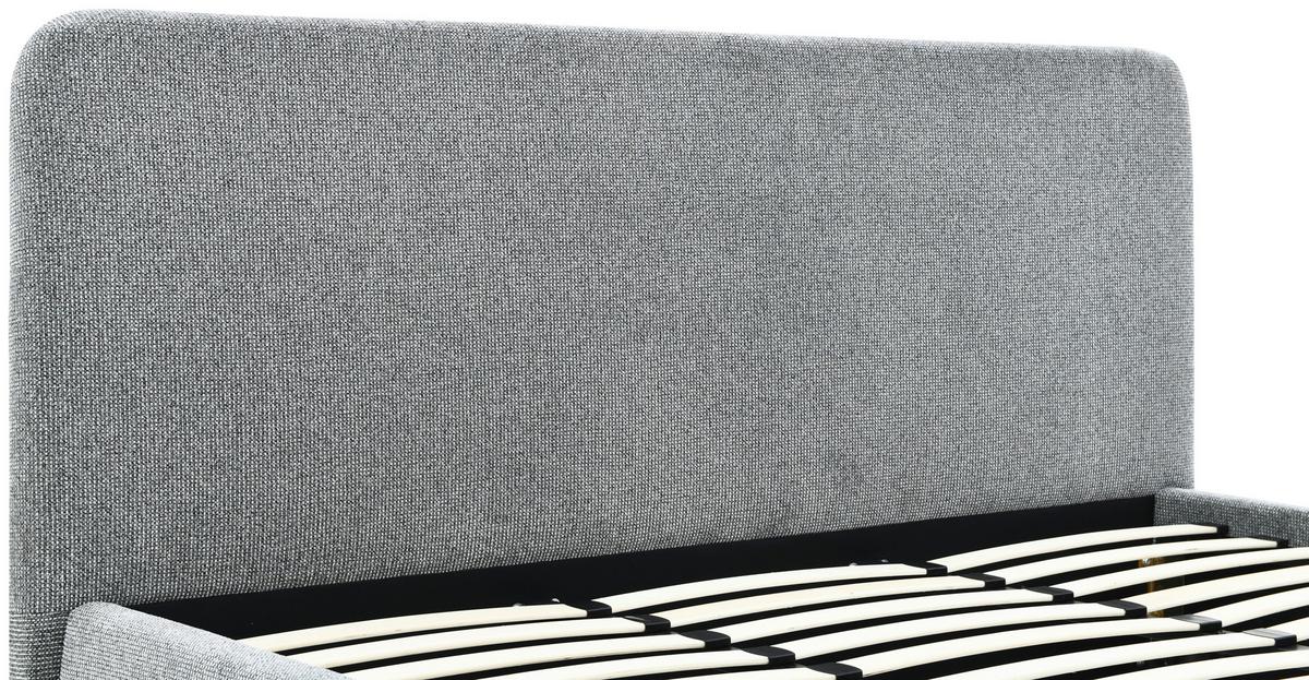 Polsterbett Kora Grau B: 204 Cm - Eichefarben/Schwarz, Design, Holz/Textil (204/116/218cm) - MID.YOU