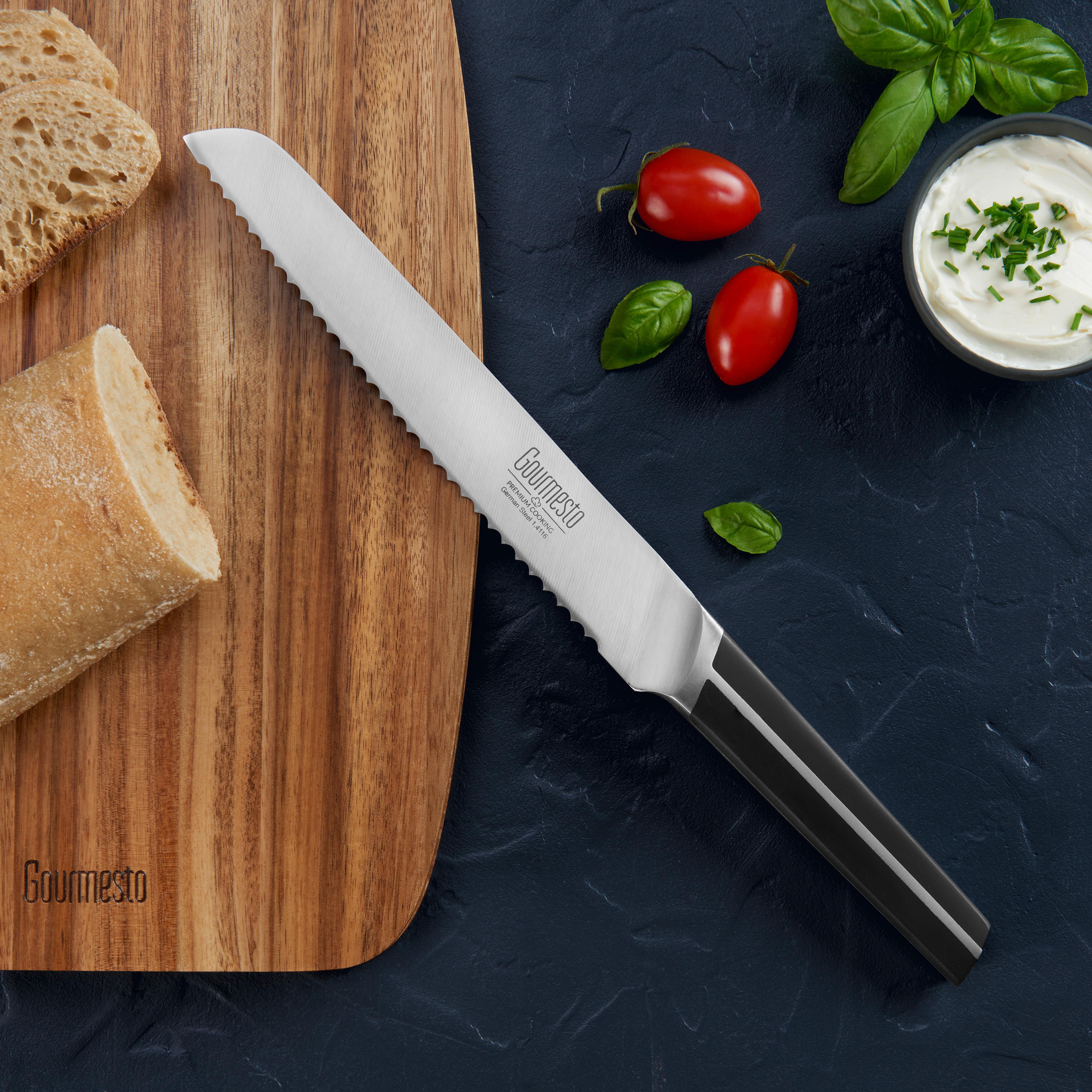 Nůž na chléb Profi Line, čepel: 20cm - barvy nerez oceli, Konvenční, kov (33,3cm) - Gourmesto