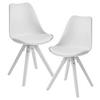 Stuhl-set Wohnling B: 49 Cm Weiß - Weiß, MODERN, Holz/Kunststoff (49/87/52cm) - MID.YOU