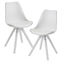 Sada židlí WOHNLING bílá - bílá, Moderní, dřevo/textil (49/87/52cm) - MID.YOU
