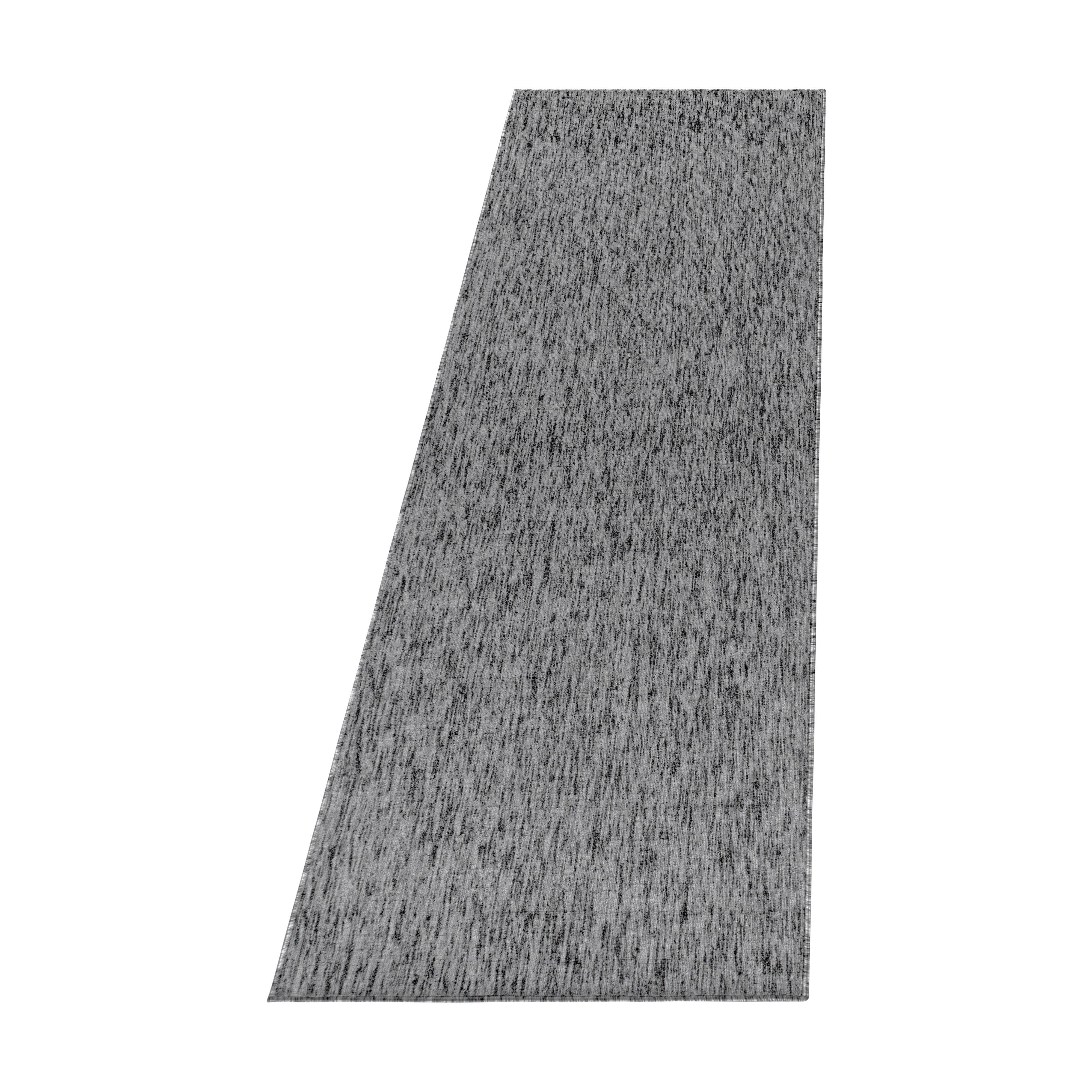 Teppich Läufer Grau Nizza 80x250 cm - Grau, KONVENTIONELL, Textil (80/250cm)