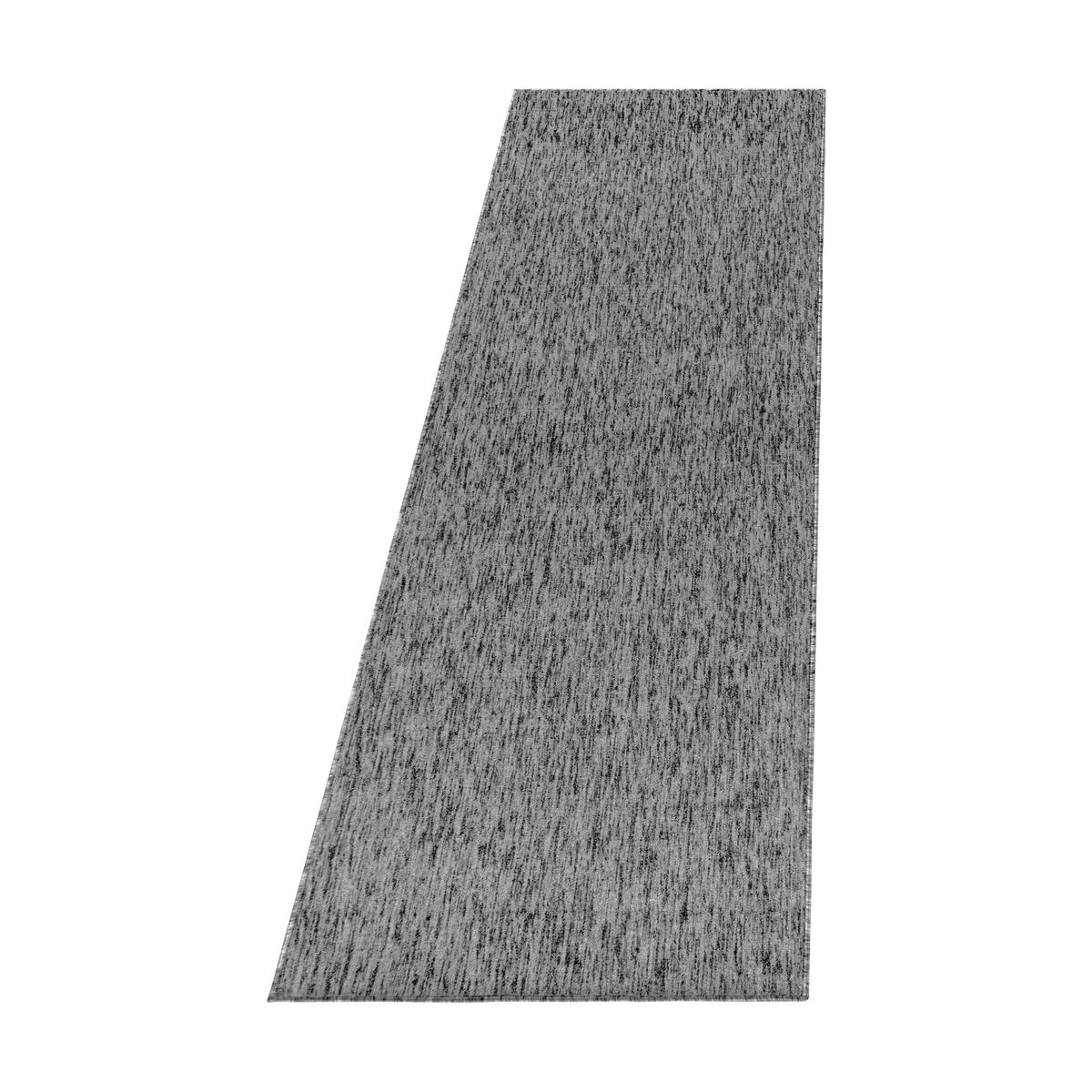 Teppich Läufer Grau Nizza 80x250 Cm - Grau, KONVENTIONELL, Textil (80/250cm)